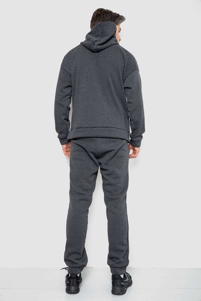 Спортивный костюм мужской на флисе, цвет темно-серый, 177R235-1 — изображение 4