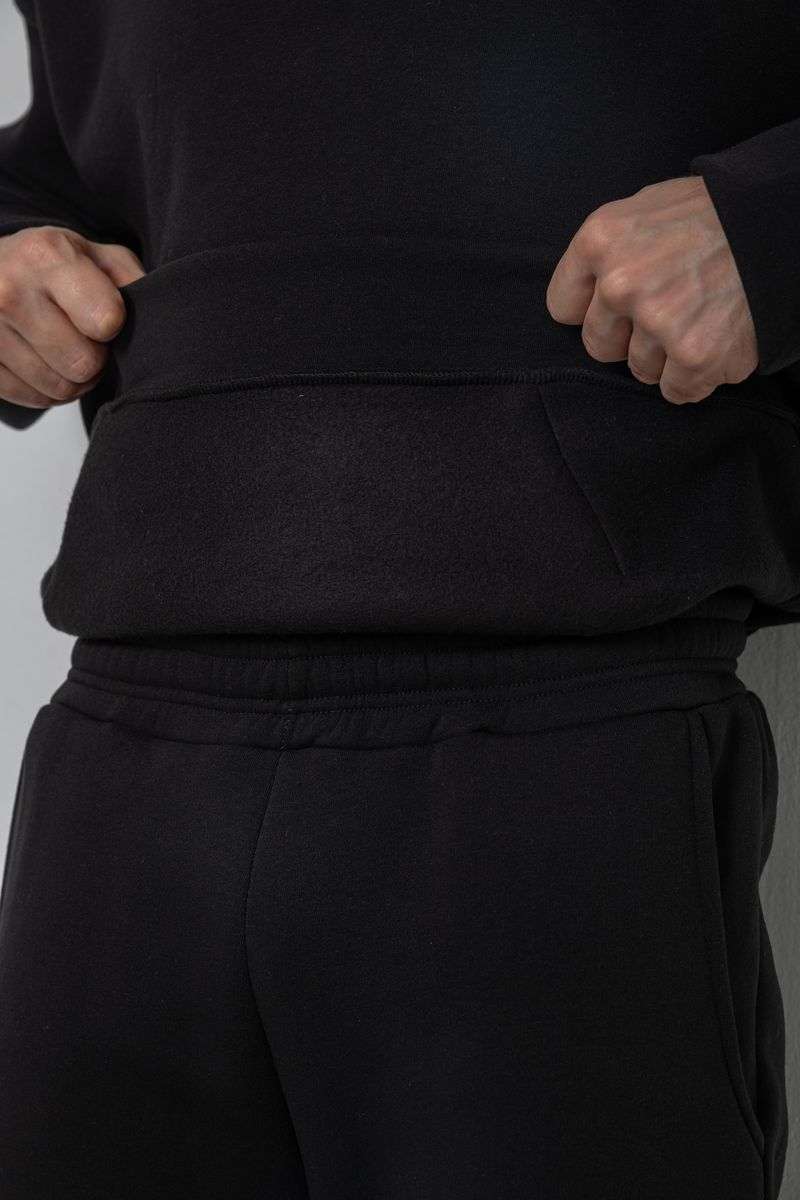 Спортивный костюм мужской на флисе, цвет черный, 177R235-1 — изображение 6
