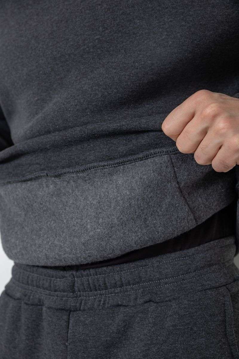 Спортивный костюм мужской на флисе, цвет темно-серый, 177R235-1 — изображение 7
