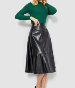 Водолазка женская в рубчик, цвет зеленый, 204R045