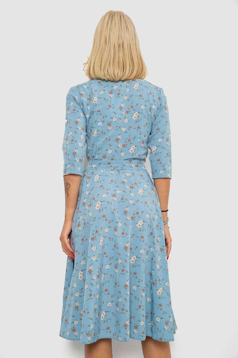 Платье софт с принтом, цвет джинс, 230R1011-5 — изображение 4