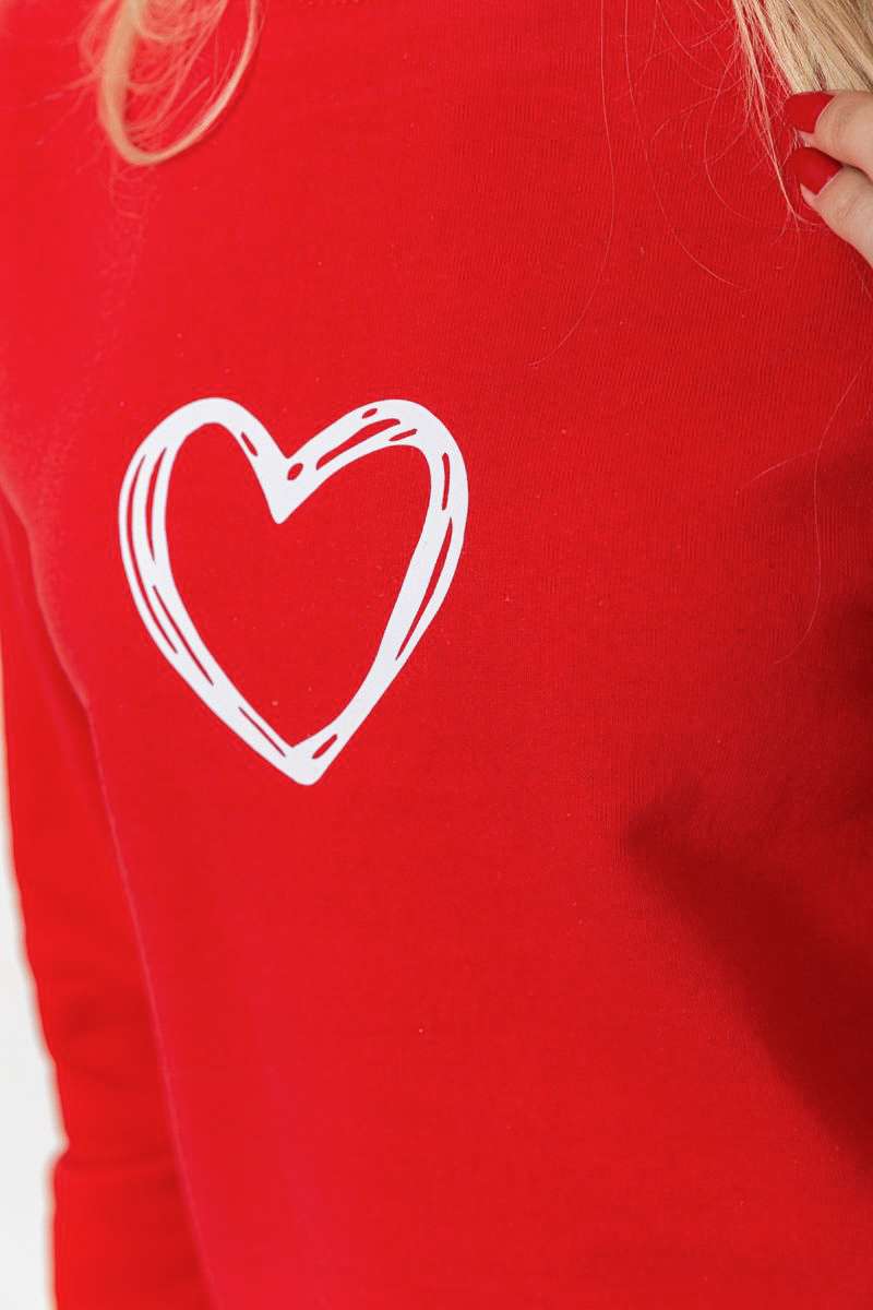 Свитшот женский, цвет красный, 238R57162 — изображение 5