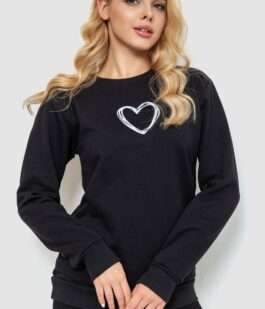 Свитшот женский, цвет черный, 238R57162