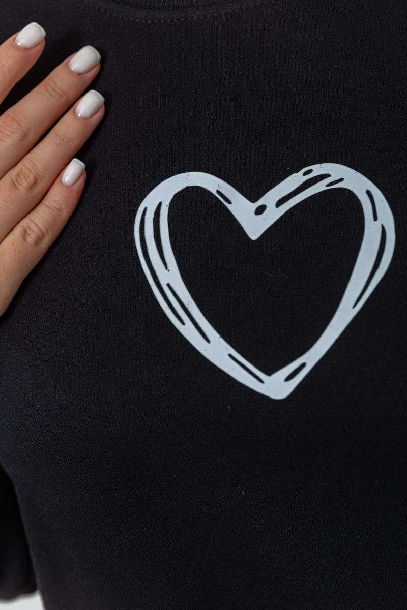 Свитшот женский, цвет черный, 238R57162 — изображение 5