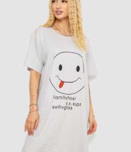 Ночная рубашка, цвет серо-белый, 238R335-2