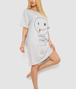 Ночная рубашка, цвет серо-белый, 238R335-2