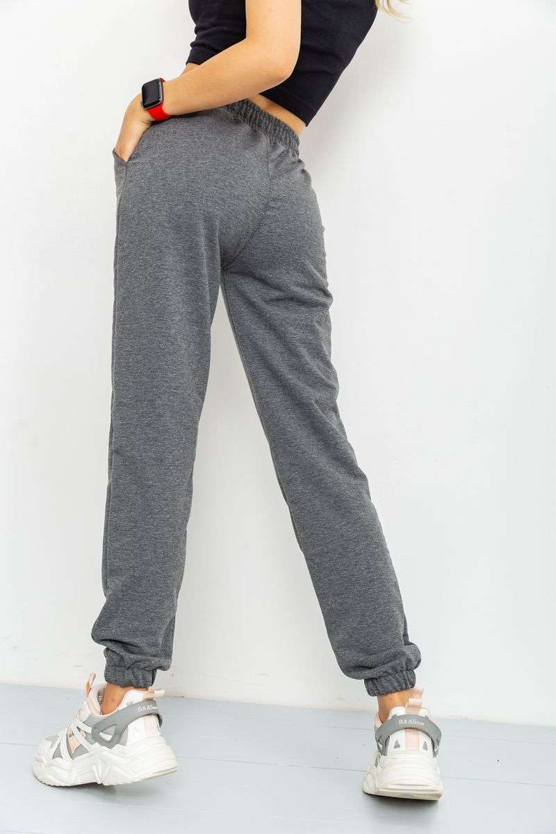 Спорт штаны женские демисезонные, цвет темно-серый, 206R001 — изображение 4