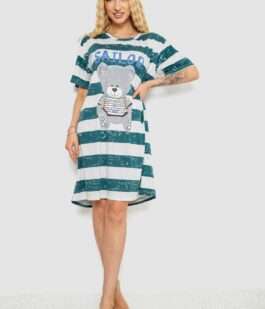 Ночная рубашка, цвет серо-зеленый, 238R335-4