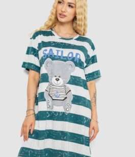 Ночная рубашка, цвет серо-зеленый, 238R335-4