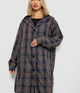 Кардиган женский в клетку, цвет бежевый, 257R233-6