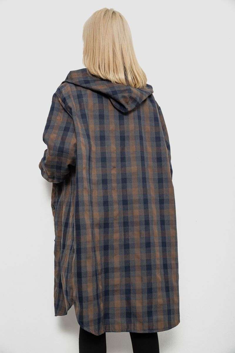 Кардиган женский в клетку, цвет бежевый, 257R233-6 — изображение 5