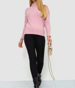 Кофта женская однотонная, цвет светло-розовый, 244R2028