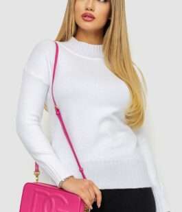 Кофта женская однотонная, цвет белый, 244R2028