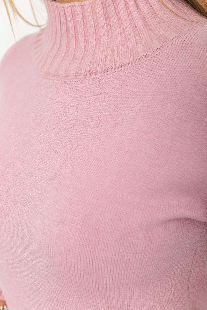Кофта женская однотонная, цвет светло-розовый, 244R2028 — изображение 5
