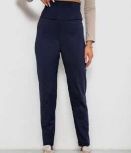 Лосины однотонные на флисе, цвет синий, 238R58412