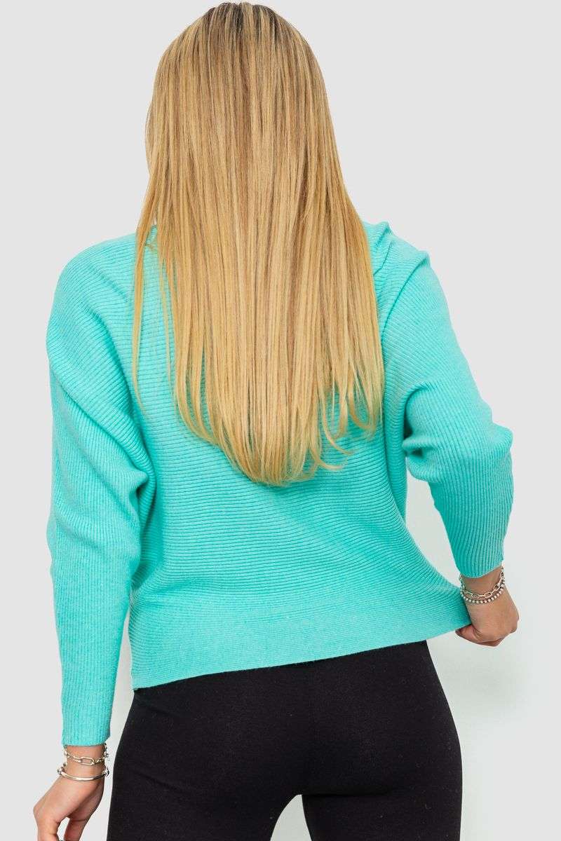 Кофта женская однотонная, цвет мятный, 244R2034 — изображение 4