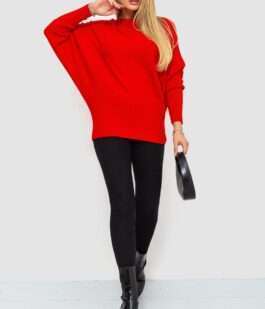 Кофта женская однотонная, цвет красный, 244R2034