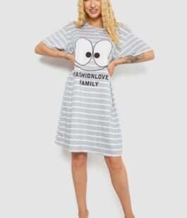 Ночная рубашка, цвет серо-белый, 238R335