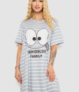 Ночная рубашка, цвет серо-белый, 238R335