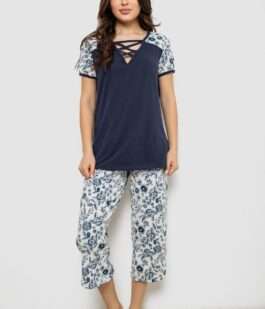 Пижама женская с принтом, цвет синий, 243R1602-001