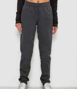 Спортивные штаны женские на флисе, цвет грифельный, 238R58641-2