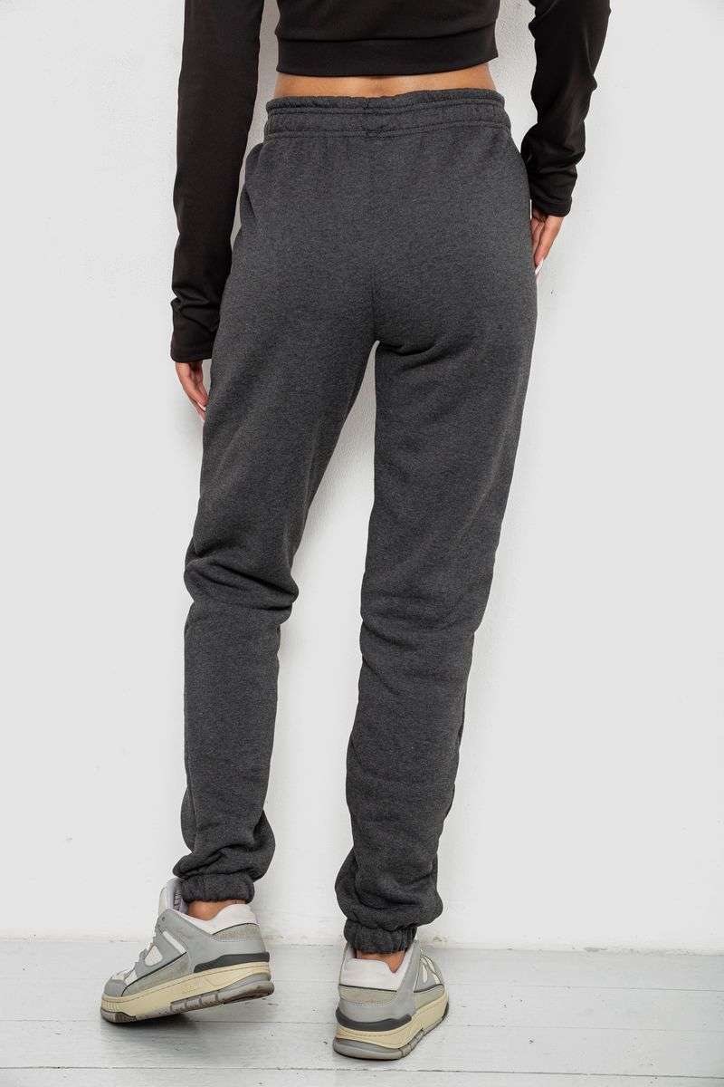 Спортивные штаны женские на флисе, цвет грифельный, 238R58641-2 — изображение 4