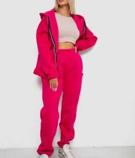 Спортивный костюм женский на флисе, цвет малиновый, 238R5715