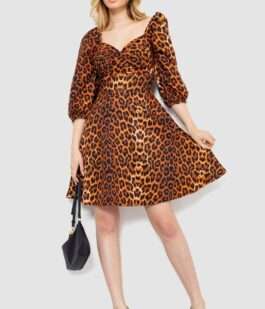 Платье с леопардовым принтом, цвет леопардовый, 172R989