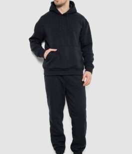 Спортивный костюм мужской на флисе, цвет темно-синий, 241R178