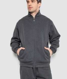 Спортивный костюм мужской на флисе, цвет темно-серый, 244R981-LH