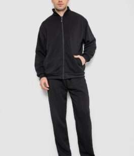 Спортивный костюм мужской на флисе, цвет черный, 244R981-LH