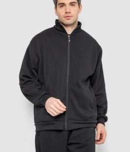 Спортивный костюм мужской на флисе, цвет черный, 244R981-LH