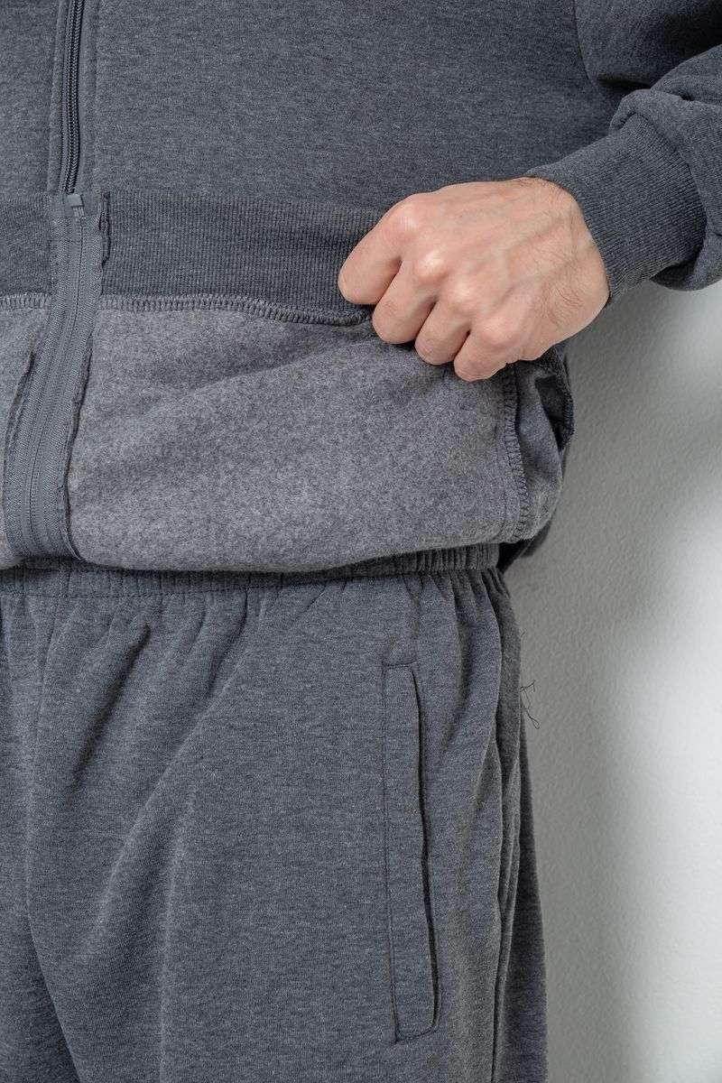 Спортивный костюм мужской на флисе, цвет серый, 244R981-LH — изображение 6