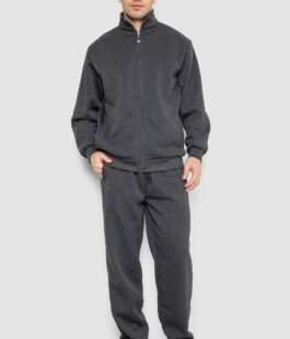 Спортивный костюм мужской на флисе, цвет темно-серый, 244R981-LH