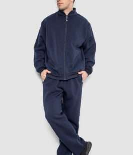 Спортивный костюм мужской на флисе, цвет темно-синий, 244R981-LH
