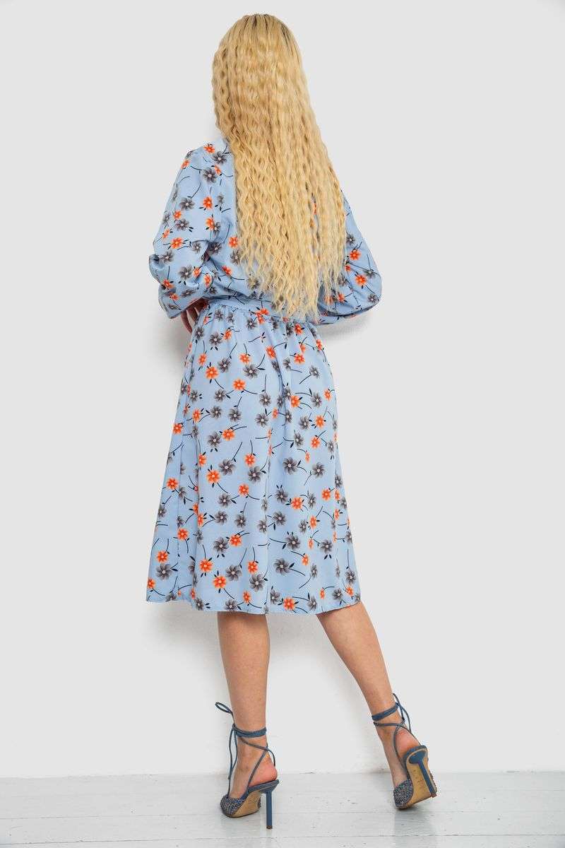 Платье с принтом софт, цвет джинс, 214R0226-4 — изображение 4