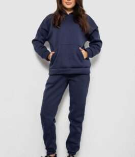 Спортивный костюм женский на флисе, цвет синий, 257R85