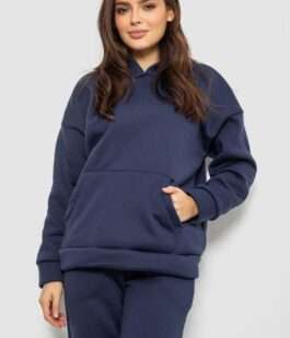 Спортивный костюм женский на флисе, цвет синий, 257R85