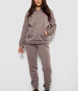 Спортивный костюм женский на флисе, цвет мокко, 257R85