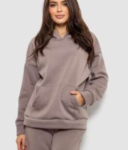 Спортивный костюм женский на флисе, цвет мокко, 257R85