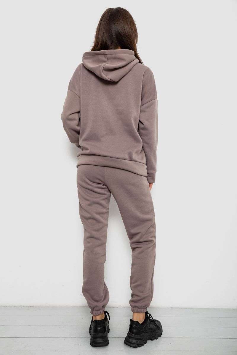 Спортивный костюм женский на флисе, цвет мокко, 257R85 — изображение 4