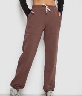 Спортивные штаны женские, цвет мокко, 247R4670