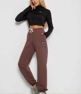 Спортивные штаны женские, цвет мокко, 247R4670