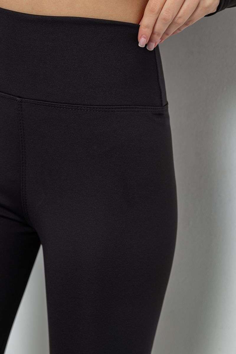 Лосины утепленные на флисе, цвет черный, 243R051 — изображение 5