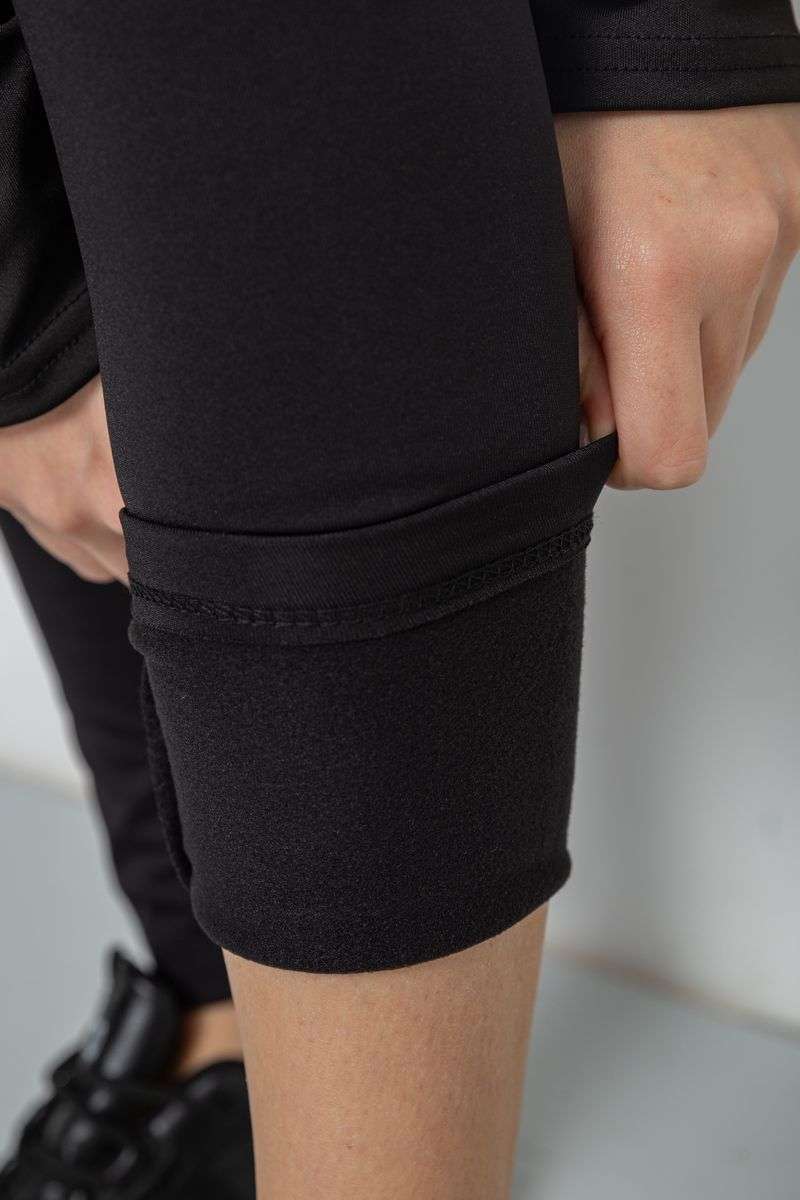 Лосины утепленные на флисе, цвет черный, 243R051 — изображение 6