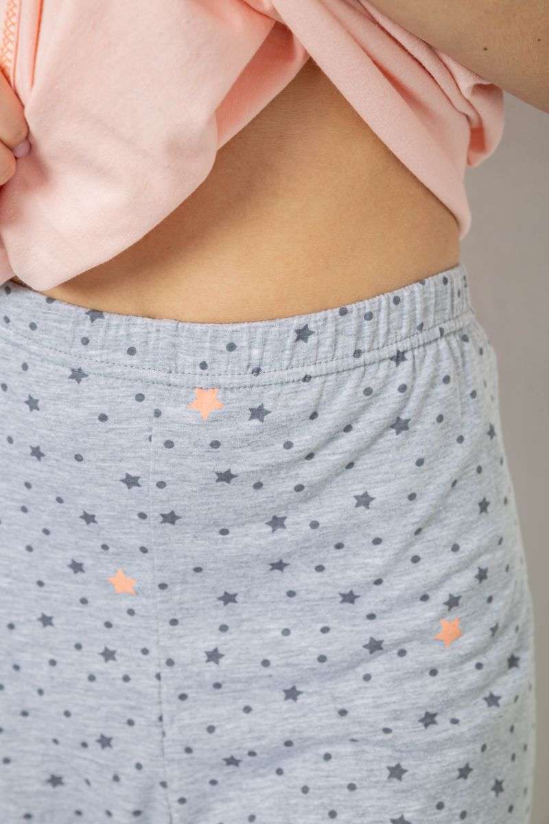 Пижама женская с принтом, цвет персиковый, 243R1602-008 — изображение 5