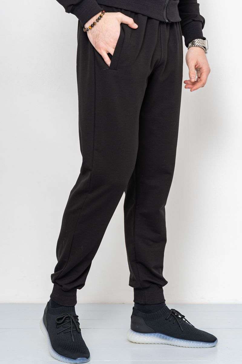 Спорт костюм мужской демисезонный, цвет черный, 223R005 — изображение 6