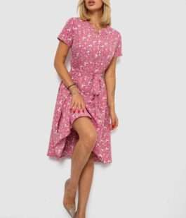 Платье софт с принтом, цвет пудровый, 230R1111