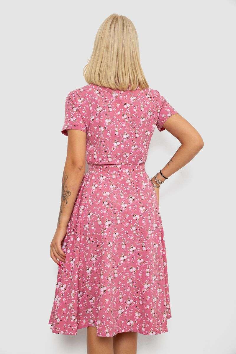 Платье софт с принтом, цвет пудровый, 230R1111 — изображение 4