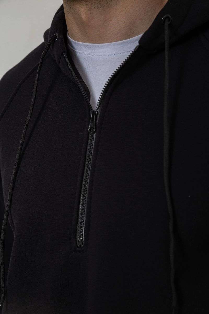 Спортивный костюм мужской из турецкой трехнити на флисе., цвет черный, 238R166 — изображение 5